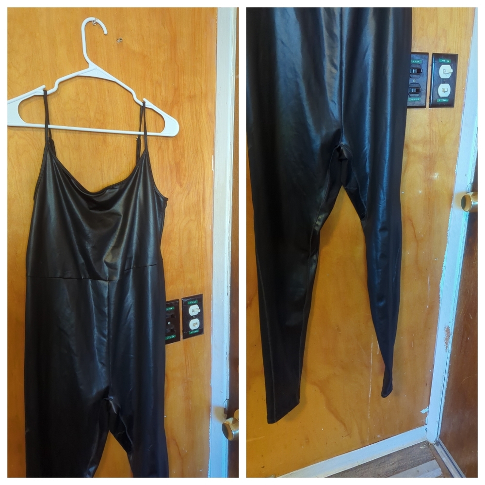 Pleather one-sie